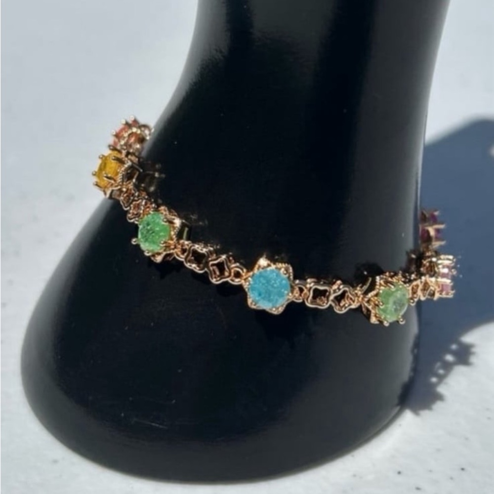 New multicolored gold bracelet - Adjustable Hypoallergenic Water resistant
